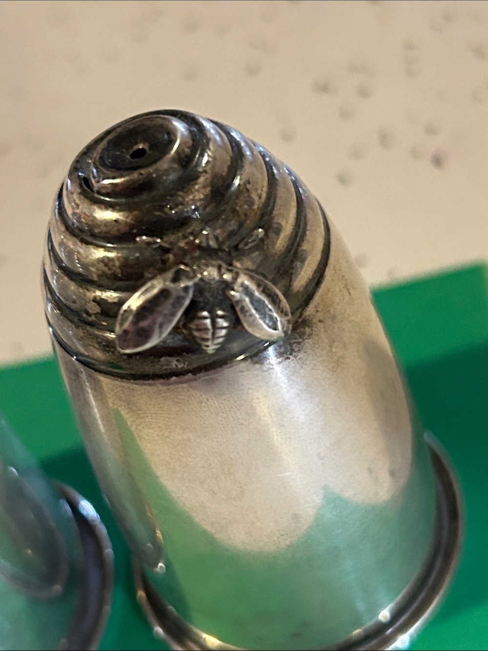Sterling Silver Beehive Salt & Pepper Shakers - Picture 2 of 8